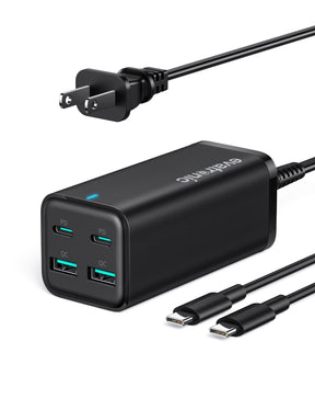 USB C Charger, Evatronic 100W 4-Port Desktop PD 3.0 GaN PPS USB Charging Station, 2 USB C + 2 USB A Ports, Portable Charger Adapter for MacBook Pro/Air, iPad, iPhone, Galaxy, Laptop, Switch and More