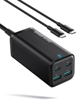USB C Charger, Evatronic 100W 4-Port Desktop PD 3.0 GaN PPS USB Charging Station, 2 USB C + 2 USB A Ports, Portable Charger Adapter for MacBook Pro/Air, iPad, iPhone, Galaxy, Laptop, Switch and More