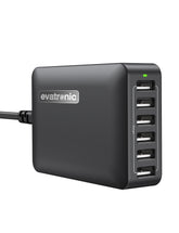 USB Charger, Evatronic 60W 12A 6-Port Desktop USB Charging Station with Multiple Port for iPhone SE2 13 Pro Max XS XR X 8 Plus iPad Pro Air Mini Galaxy S20 S20+ S10 S10+ Note 10 10+ Note 9 Tablets and More