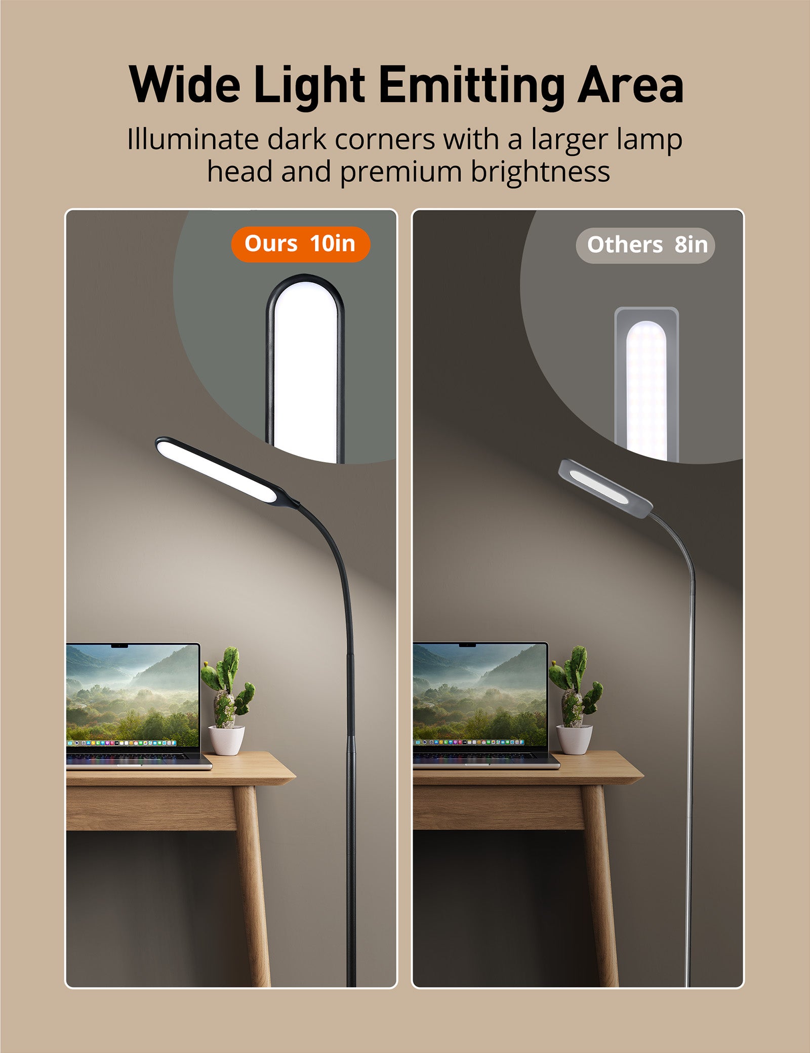 Sympa Floor Lamp DL023, Dimmable Standing Tall Pole Light Touch Control