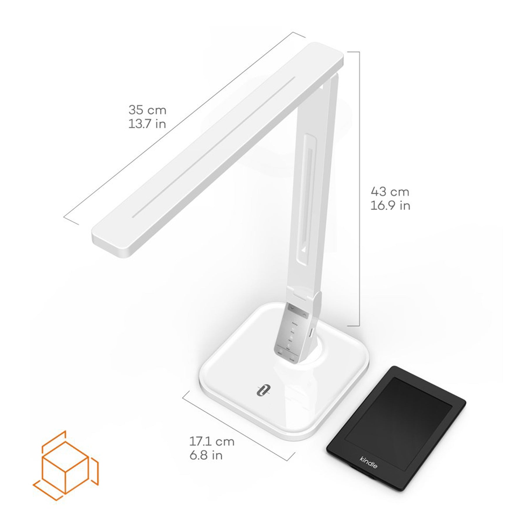 TaoTronics TT-DL02 LED Desk Lamp with USB Charging Port, 4 Lighting Modes with 5 Brightness Levels, 1h Timer, Touch Control, Memory Function, White, 14W