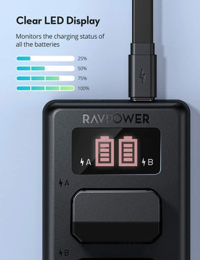 NP-FW50 Camera Battery Charger Set for Sony-RAVPower